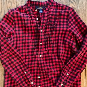 Girls buffalo plaid Ralph Lauren tip